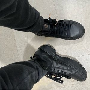 New black adidas high top sneakers